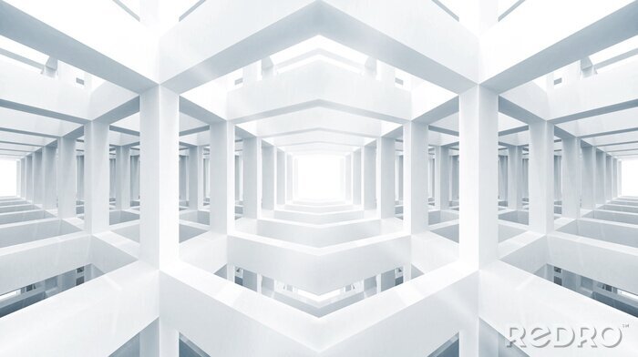 Fototapete Mehrdimensionale räumliche Struktur