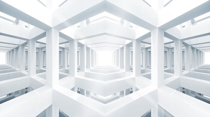 Fototapete Mehrdimensionale räumliche Struktur