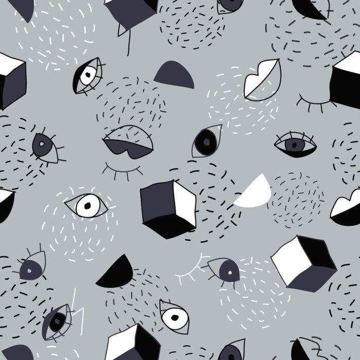 Fototapete Memphis Stil Muster