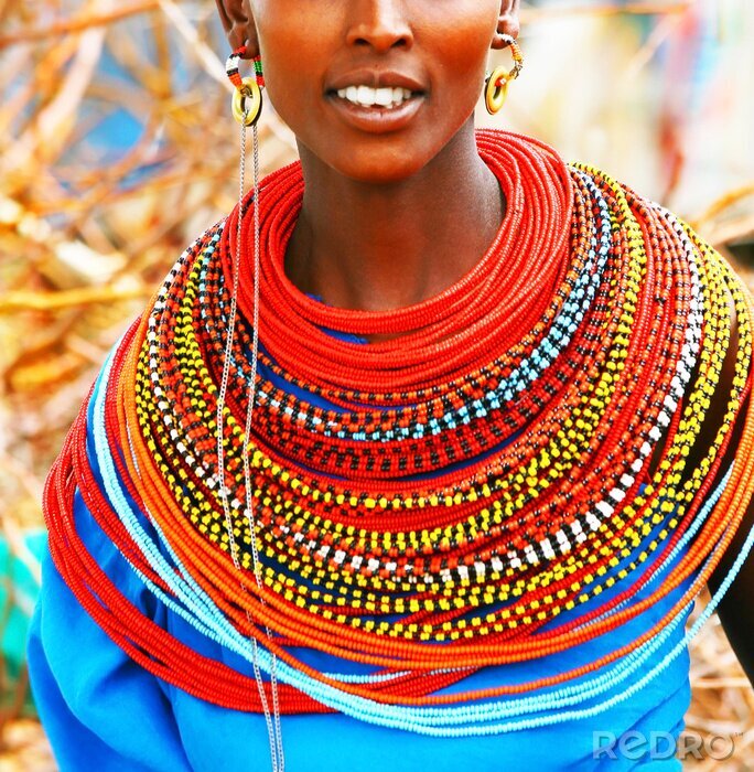 Fototapete Mensch aus afrikanischem Stamm
