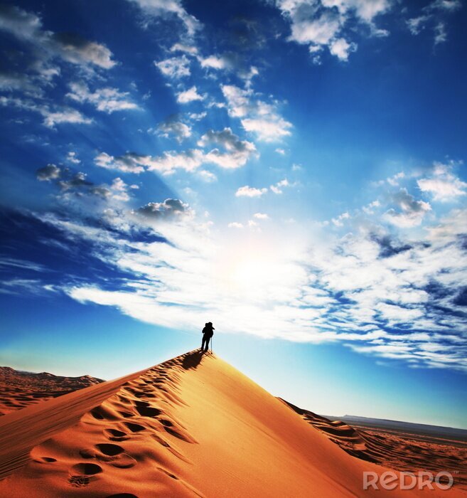 Fototapete Mensch in der Wüste