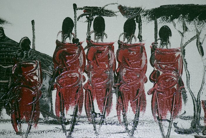 Fototapete Menschen Afrika Malerei