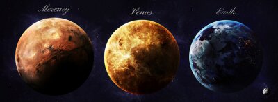 Fototapete Merkur Venus und Erde