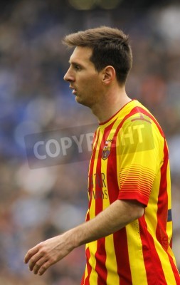 Fototapete Messi in Barcelona-Farben