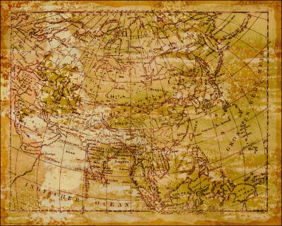 Sticker Metallbild - Asien