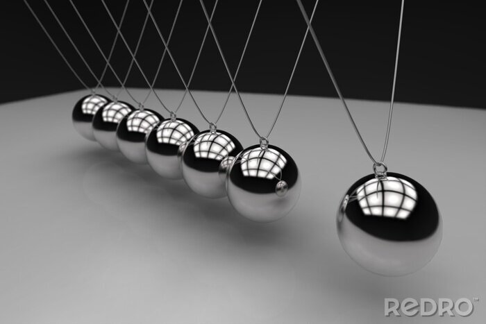 Fototapete Metallmodell 3D