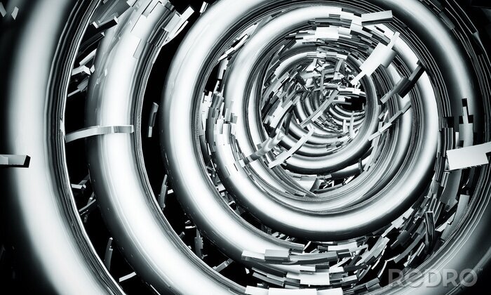 Fototapete Metallspirale