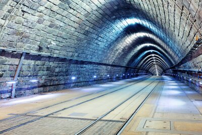 Fototapete Metro-Tunnel ohne Züge