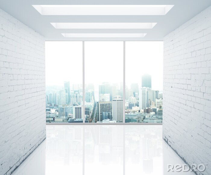 Fototapete Metropolie hinter fenster