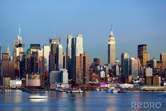 Fototapete Midtown bei Dämmerung