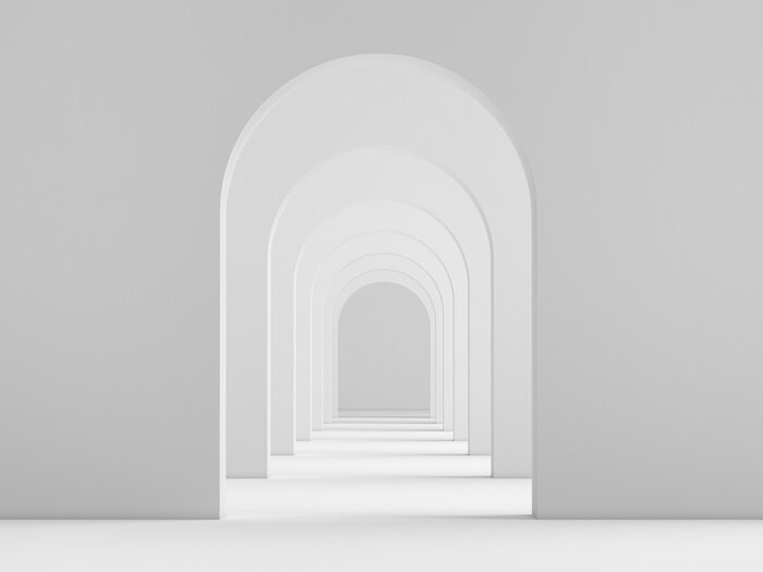 Fototapete Minimalistische 3D-Architektur