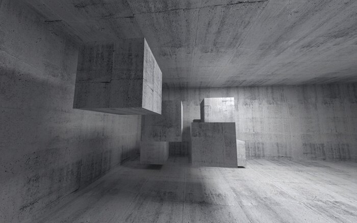 Fototapete Minimalistische räumliche Komposition