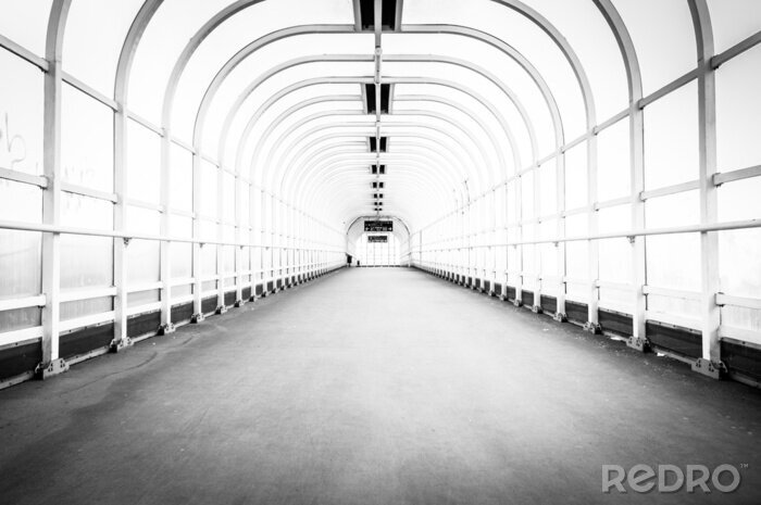 Fototapete Minimalistischer heller Tunnel