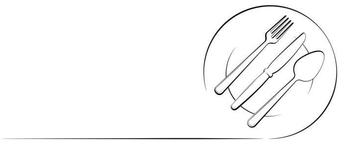 Fototapete Minimalistisches Besteck und Teller