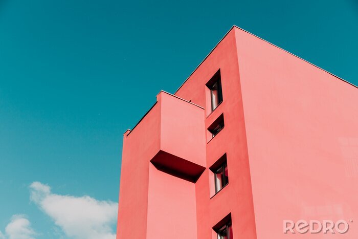 Fototapete Minimalistisches Gebäude und Himmel