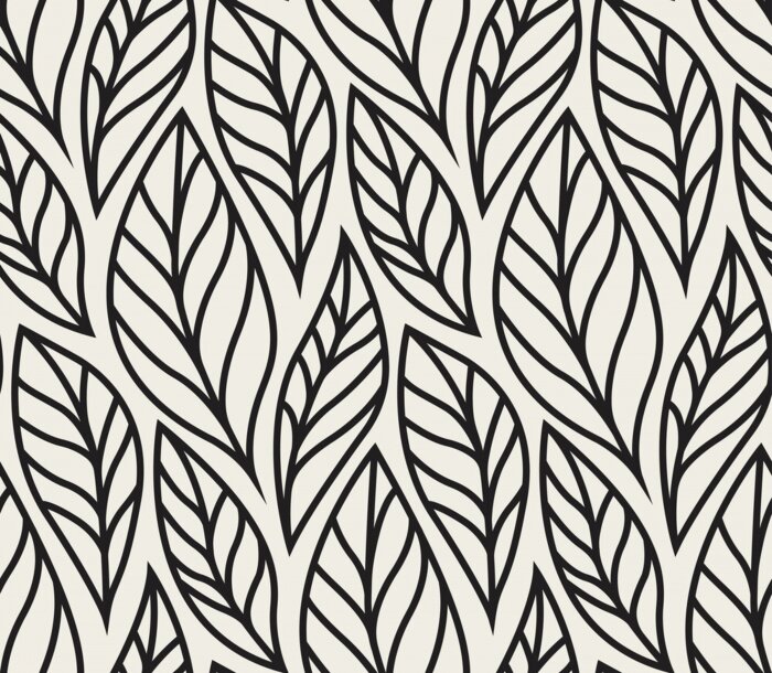 Fototapete Minimalistisches Laubmuster