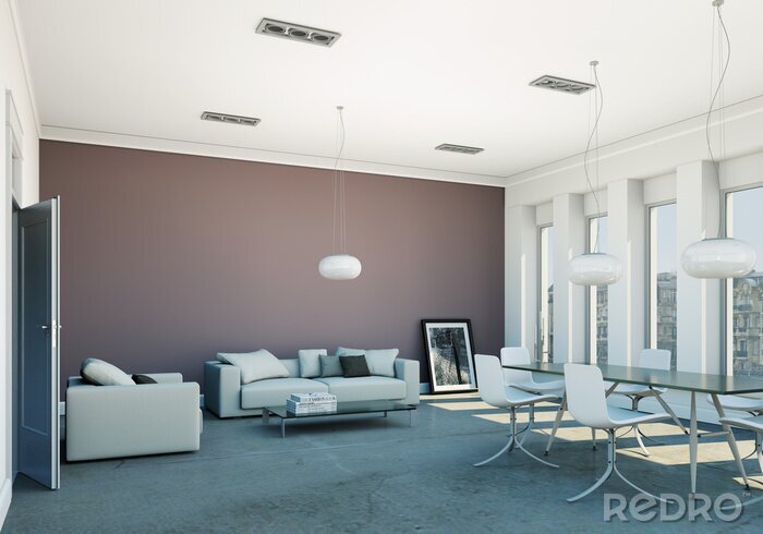 Fototapete minimalistisches Wohnzimmer