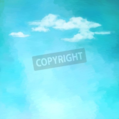 Fototapete Mit Aquarellfarbe gemalter Himmel