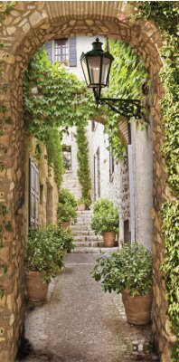 Fototapete  Mit Efeu bewachsene Allee