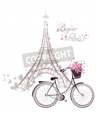 Fototapete Mit Fahrrad durch Hauptstadt