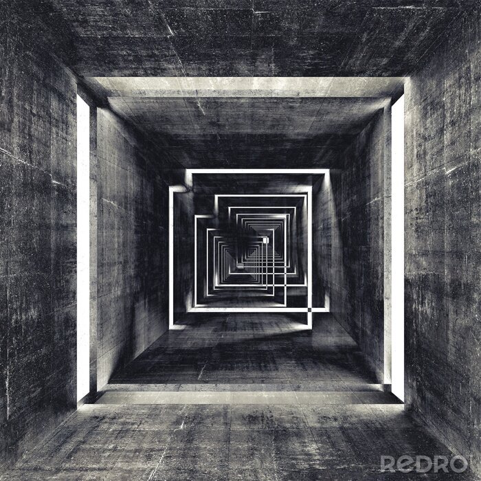 Fototapete Mit Licht beleuchteter Tunnel