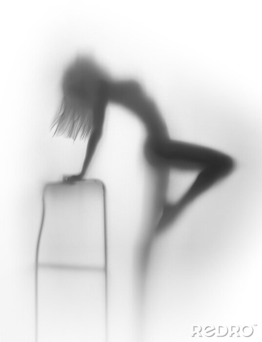 Fototapete Moderne Akte mit dem Schatten einer Frau