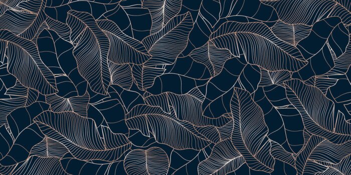 Fototapete Moderne Blätter dekoratives Muster