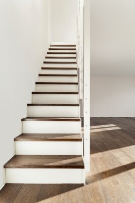Fototapete Moderne Holztreppe
