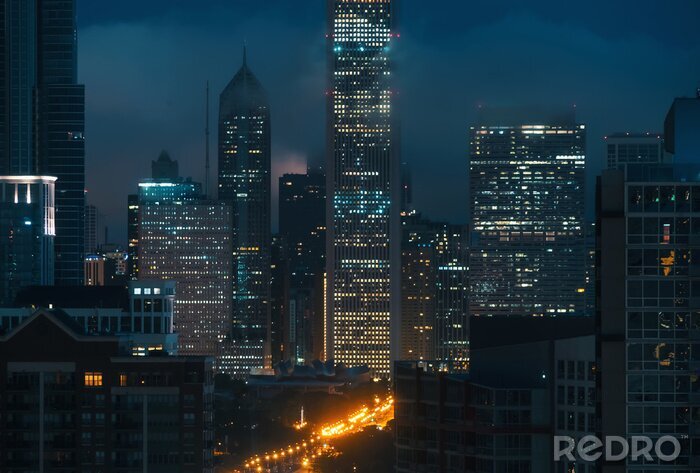 Fototapete Moderne Wolkenkratzer in Chicago