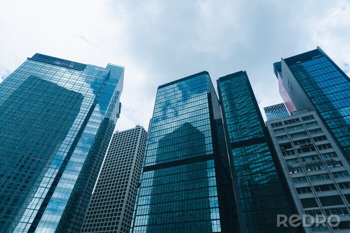 Fototapete Moderne Wolkenkratzer in Hongkong