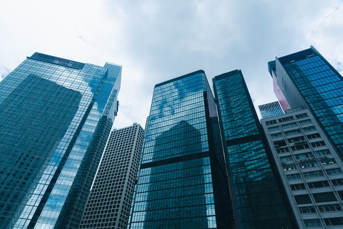 Fototapete Moderne Wolkenkratzer in Hongkong