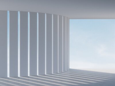 Fototapete Moderner Kreuzgang mit Säulen