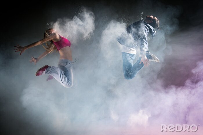 Fototapete Moderner Tanz im Rauch