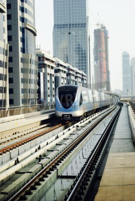 Fototapete Moderner Zug 3D in Dubai