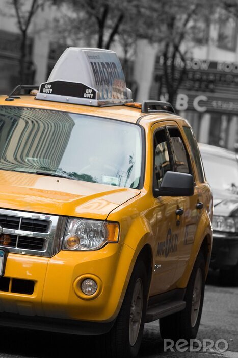Fototapete Modernes gelbes Taxi