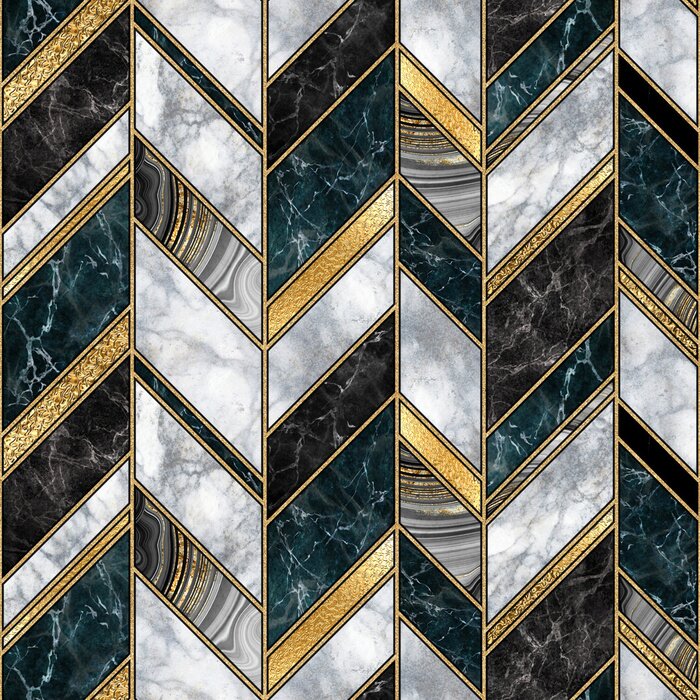 Fototapete Modernes Marmormosaik