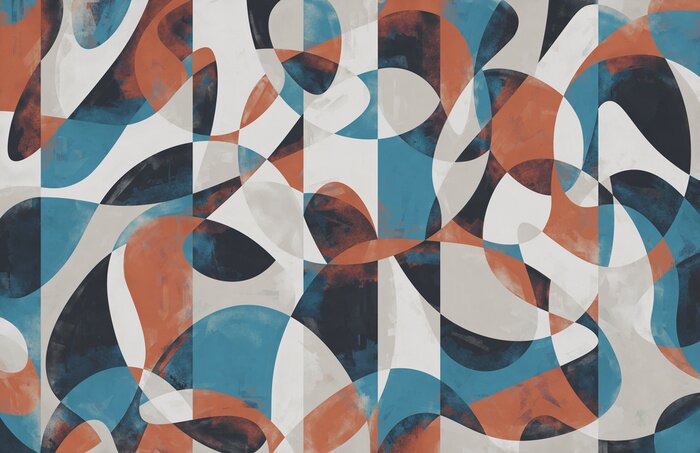 Fototapete Modernes Muster mit geometrischer Abstraktion