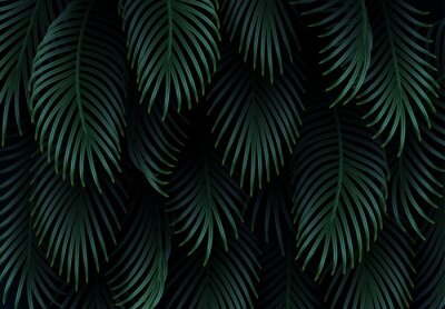 Modernes Muster realistische tropische Blätter