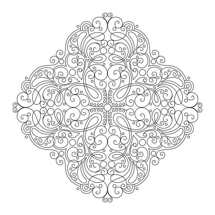 Fototapete Modernes Schwarz-Weiß-Ornamentmuster