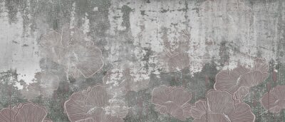 Mohnblumen auf Beton