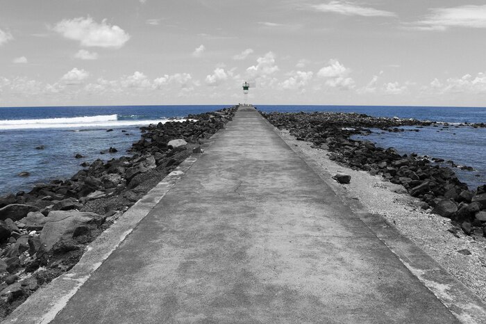 Fototapete Mole Steine und Leuchtturm