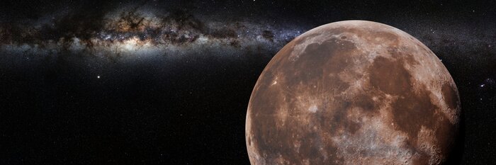 Fototapete Mond im leeren Weltraum