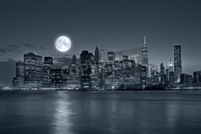 Fototapete Mond über New York City