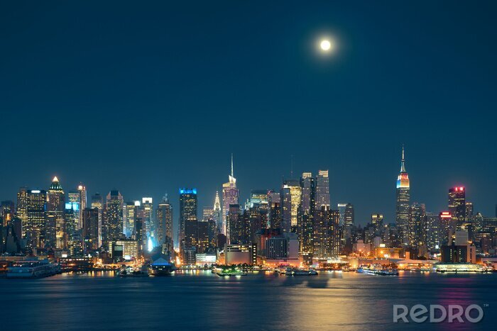 Fototapete Mond über New York City