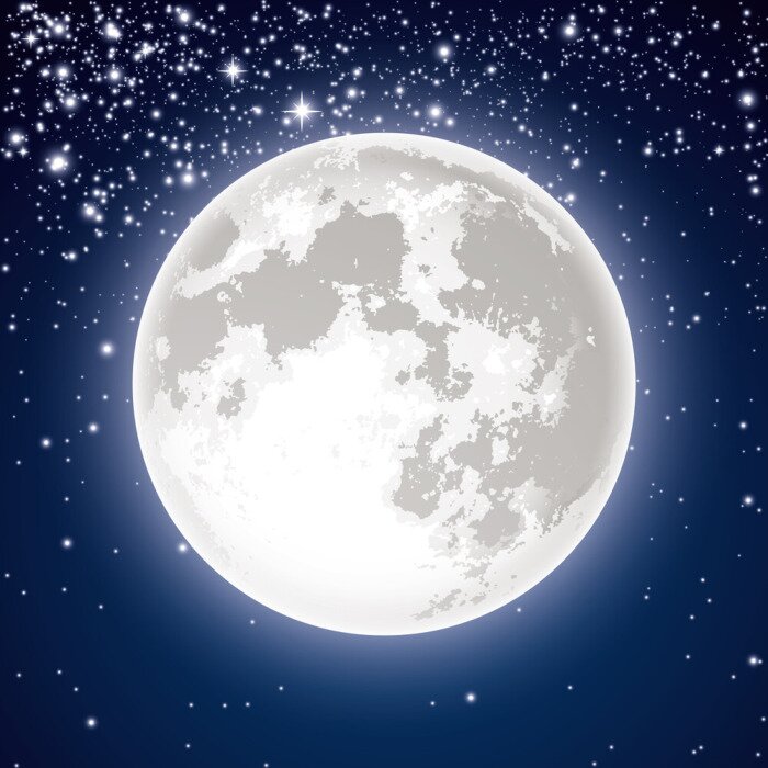 Fototapete Mond und Sterne