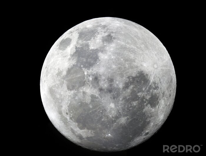 Fototapete Mond vor schwarzem Hintergrund