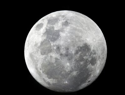 Fototapete Mond vor schwarzem Hintergrund