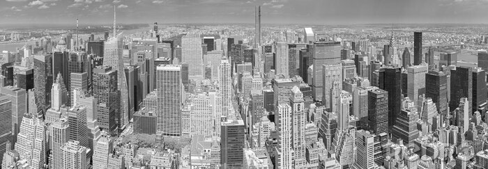 Fototapete Monochromatische Ansicht von New York City