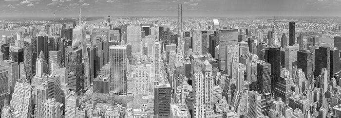 Fototapete Monochromatische Ansicht von New York City