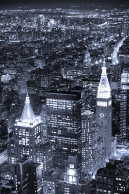 Fototapete Monochromatische Gebäude von New York City